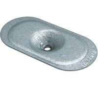 Plaquette de répartition à cuvette 82x40 alu zinc ETANCO - boite de 100 - 294705