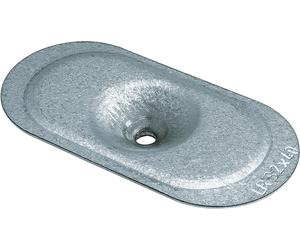 Plaquette de répartition à cuvette 82x40 alu zinc ETANCO - boite de 100 - 294705