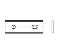 Plaquette spéciale 27 44,5x15x1,5mm a=25mm T04F 4 pièces