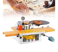 Plaqueuse chants droits/courbes, coupe auto, double encollage, portable 110V