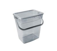 Boîte à lessive, 10 litres, gris transparent