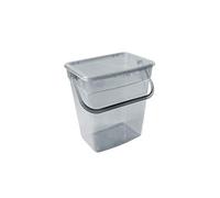 Plast Team Boîte à lessive 5058 – 6 L, plastique gris transparent, avec couvercle