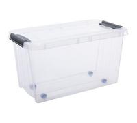 Plast team Boîte de rangement PROBOX à roulettes, 70 litres