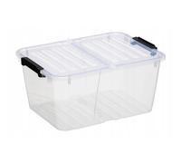 Boite transparente avec couvercle pliant 15 litres