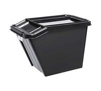 Plast Team – Bac de rangement 58 litres – couvercle incliné – noir