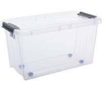 Grande Boîte transparente à roulettes 70 litres ProBox