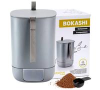 Plastia Bokashi Composteur de Cuisine en Plastique recyclé 10,6 l avec Sac activateur de 1 kg