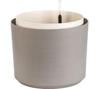 PLASTIA s.r.o. Pot à grande capacité avec système d'arrosage automatique Berberis 55, taupe et ivoire
