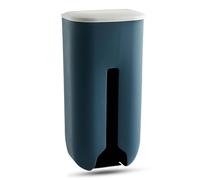 Plastic Bag Holder, Wall Mount Plastic Bag Dispenser Large Capacity Grocery Storage Holder Trash Storage Dispenser for Cabinet, Cupboard, Pantry (dark blue)