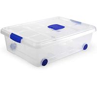 Plastic Forte Boîte de rangement No 6, 62 x 45 x 18 cm, 31 litres, avec roulettes, multicolore, taille unique