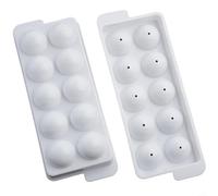 Plastic pour Ice Cube pour mold Box Easy Release Design Plastic(Ten small) | Stackable design, saves freezer space, holds multiple trays, white plastic, neat storage