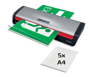 Plastifieuse 250HS, jusqu'au format A3,noir/argent/rouge