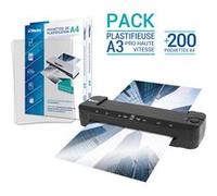 Plastifieuse A3 A4 A5 A6 A7 Pro Ultra Rapide à chaud à froid jusqu’à 2x150 microns température réglable Pack avec 200 Pochettes A4 G