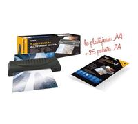 Plastifieuse A4, A5, A6 Avec 25 Pochettes A4 150 Microns Texet