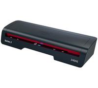 Plastifieuse GBC 240HS A3 - Plastification à grande vitesse, préchauffage rapide, 75-125 microns, anti-bourrage, arrêt automatique, inclus 5 pochettes de plastification A4, noir/rouge, 4410069EU