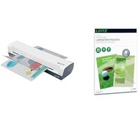 Plastifieuse Leitz iLAM Home - Plastifieuse A3 pour la Maison, Préchauffage Rapide en 3 Minutes, 74320001 + Pochettes de Plastification à Chaud UDT 80 Microns A4 Brillant Transparent