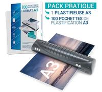Plastifieuse - Pro A3 - Formats A3/A4/A5/A6 - Jusqu'à 2x125 µm - Vitesse 25 cm/min