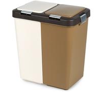 ORION Poubelles Poubelles Systèmes de tri des déchets Poubelles avec couvercle set 2x20 L