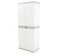 PLASTIKEN 0005672 Titanium Armoire, beig, 70 cm 4 étagères, 70 cm x 44 cm x 176 cm