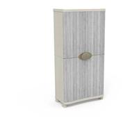 Plastiken Armoire à outils Space-saver 90 cm 4 étagères Blanc/gris