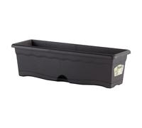 Plastiken Bac à fleurs avec soucoupe Anthracite Polypropylène 40 x 20 cm, Repassage + entretien du linge : accessoires, Gris