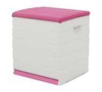 Plastiken Coffre de rangement Space Saver 190 L avec roulettes et cadenas Fuchsia 60x61x53 cm