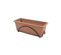 Plastiken Jardinière 50x20cm Avec Plateau Et Support Balcon - Anthracite Multicolore