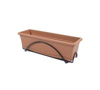 Plastiken Jardinière avec soucoupe - Anthracite