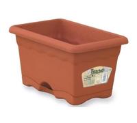 Plastiken Jardiniere Rectangulaire Ø 50 X 20 Cm Avec Plateau - Terracotta