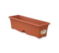 Plastiken Jardiniere Rectangulaire Ø 60 X 20 Cm Avec Plateau - Terracotta