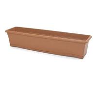 Plastiken Jardiniere Rectangulaire Ø 80 X 20 Cm Avec Plateau - Terracotta