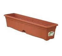 Plastiken Jardinière avec Support Terre Cuite polypropylène 80 x 20 cm
