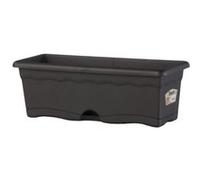 Plastiken jardiniere rectangulaire - 50 x 20 cm avec plateau - anthracite anthracite G