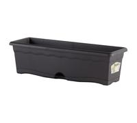 PLASTIKEN Jardinière rectangulaire - 60 X 20 cm avec plateau - Anthracite