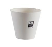 Plastiken Pot de fleurs rond - Blanc