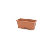 Plastiken Terra - Jardinière Plate intégrée, 30 x 20 x 16 cm, Couleur Terre Cuite