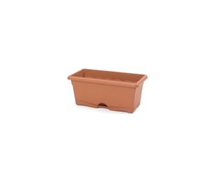 Plastiken Terra - Jardinière Plate intégrée, 30 x 20 x 16 cm, Couleur Terre Cuite