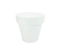 Plastiken Tes - Pot de Fleurs Rond 22x22x20 cm Blanc