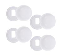 Plastique Blanc Cache-boulon de Toilette 4 Paires pour Cuvette | Vis D'ancrage, Capuchon Décoratif, Lot, Remplacement pour Installation de Salle de Bain