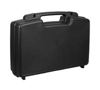 Plastique Boîte à Outils Mallette Rigide Portable, Noir | Rangement à Compartiments, Protection Antichoc Légère, Usage Maison et Voyage, Format 16x11x4 Pouces