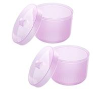 Plastique, Boîte pour Tête de Ponçage, 2 Pièces | Drainage Intégré, Résistance à Haute Température, pour Salons D’ongles et Cabinets Dentaires, Couleur Pourpre