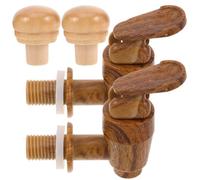 Plastique Bouchon et Robinet 2 Ensembles, pour Seau à Vin | Filetage 1,5cm, Versement Facile et Joint Serré, pour Fûts de Raisin Vin Rouge