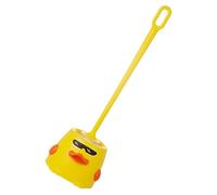 Plastique Brosse de Toilette Canard Jaune, Rétro, Manche Long | Usage Salle de Bain, Rangement Décoratif, Portée Étendue, pour Cuvette et Rebord, Locataires, Adultes