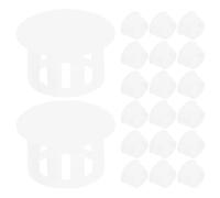 Plastique Cache-vis Blanc 100 Pièces Rond Plat à Clipser | Fermeture à Pression Sécurisée, Résistance à Corrosion, pour Trous Visibles et Grands Chantiers