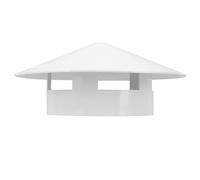 Plastique Chapeau de Cheminée Forme Champignon Blanc, Pare Pluie | Étanche, Protège par Mauvais, pour Conduit de Ventilation, Accès Facile au Nettoyage, Stable