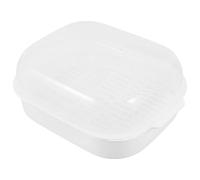 Plastique Cuiseur Vapeur Micro-ondes avec Couvercle et Panier Vapeur | Grosse Capacité Transparente, Cuisson Homogène, Nettoyage Facile, pour Légumes, Poisson, Restes, Plats Familiaux