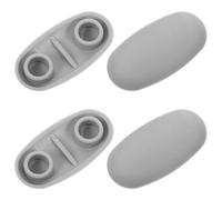 Plastique Entretoise de Siège de Toilette Gris 4 Pièces | Protection Rayures et Chocs, Installation Facile, Améliore Stabilité, pour Sièges de Toilettes et Bidets
