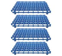 Plastique Grille de Fontaine Rectangulaire Assemblage Modulaire, Bleu | Conception Ventilée, Pieds de Support Robustes, Installation Dissimulée, pour Bassin et Réservoir Enterré
