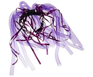 Plastique Halloween Clip-on LED Tressé Bandeau, Pourpre 2 Modes | Serrage Tete Lumineux Festival, Concerts et Soirées, 6 Lumières de Chaque Côté, Accessoire Déguisement Halloween