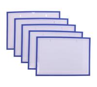 Plastique Pochette Magnétique Bleu 5 Pièces Transparente A4 | Affichage Magnétique, Pose Rapide, Compatibilité A4, Coque Rigide, Usage Bureau et Atelier